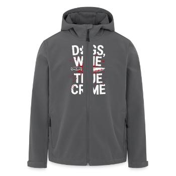 Hunde, Wein & True Crime – Lustiges Design - Recycelte Männer Softshell-Jacke von Stanley/Stella - Anthrazit - Vorne - AI Model Male 185 light (185cm)