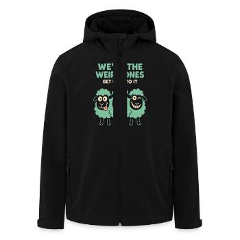 Funny Black Sheep Cousin Quirky Family - Men’s Recycled Softshell Jacket by Stanley/Stella - black - Front - AI Model Male 185 light (185cm)