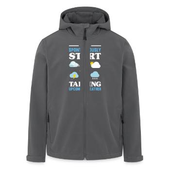 Funny Meteorology Wetterbegeisterte - Recycelte Männer Softshell-Jacke von Stanley/Stella - Schwarz - Vorne - AI Model Male 185 light (185cm)