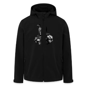 Spartaner Gladiator - Recycelte Männer Softshell-Jacke von Stanley/Stella - Schwarz - Vorne - AI Model Male 185 light (185cm)