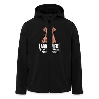 Labbyfiziert Foxred Labrador - Recycelte Männer Softshell-Jacke von Stanley/Stella - Schwarz - Vorne - AI Model Male 185 light (185cm)