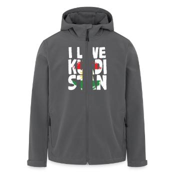 J’aime le Kurdistan, les Kurdes, les Kurdes - Veste softshell homme en polyester recyclé Stanley/Stella - charbon - Devant - AI Model Male 185 light (185cm)