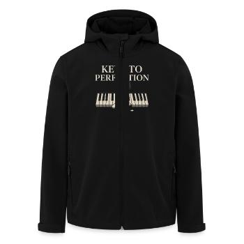 Pianiste classique Piano Life Musique Récital - Veste softshell homme en polyester recyclé Stanley/Stella - noir - Devant - AI Model Male 185 light (185cm)