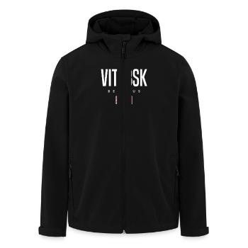 Vitebsk Belarus Weißrussland - Recycelte Männer Softshell-Jacke von Stanley/Stella - Schwarz - Vorne - AI Model Male 185 light (185cm)
