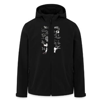 Weltübernahme – Schlauer Mäuse-Masterplan - Recycelte Männer Softshell-Jacke von Stanley/Stella - Schwarz - Vorne - AI Model Male 185 light (185cm)