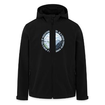 XC Running Cross Country Running - Recycelte Männer Softshell-Jacke von Stanley/Stella - Schwarz - Vorne - AI Model Male 185 light (185cm)
