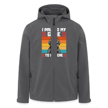 Lustiger Gaming Faultier Zocker Spruch - Recycelte Männer Softshell-Jacke von Stanley/Stella - Anthrazit - Vorne - AI Model Male 185 light (185cm)