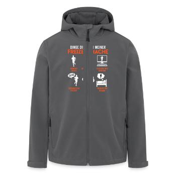 Läufer DINGE DIE ICH IN MEINER FREIZEIT MACHE - Recycelte Männer Softshell-Jacke von Stanley/Stella - Anthrazit - Vorne - AI Model Male 185 light (185cm)