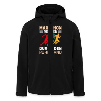 Opa MARATHON RENNEN DURCH DEN RUHESTAND Lustig - Recycelte Männer Softshell-Jacke von Stanley/Stella - Schwarz - Vorne - AI Model Male 185 light (185cm)