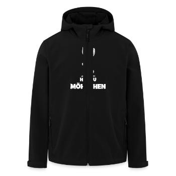 Cute bunny look for animal lovers - Men’s Recycled Softshell Jacket by Stanley/Stella - black - Front - AI Model Male 185 light (185cm)