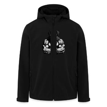 Gymnase d’entraînement des muscles du chien - Veste softshell homme en polyester recyclé Stanley/Stella - noir - Devant - AI Model Male 185 light (185cm)