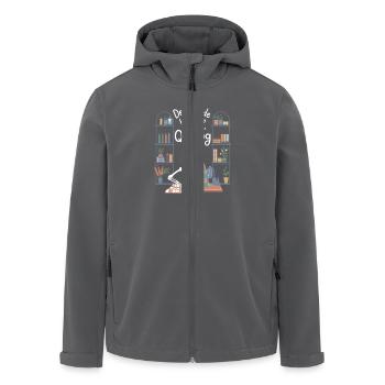 Dead Inside but Still Quilting Funny Quilting - Men’s Recycled Softshell Jacket by Stanley/Stella - anthracite - Front - AI Model Male 185 light (185cm)