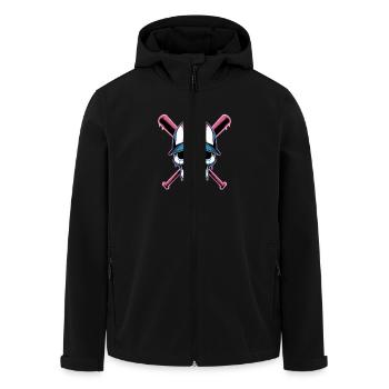 Baseball Skull Baseball Bat - Men’s Recycled Softshell Jacket by Stanley/Stella - black - Front - AI Model Male 185 light (185cm)