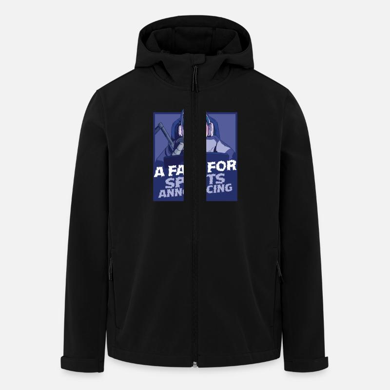 Commentator Sports Presenter - Men’s Recycled Softshell Jacket by Stanley/Stella - black