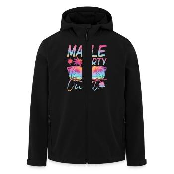 Malle Party Crew Groups Motif Mallorca Party - Men’s Recycled Softshell Jacket by Stanley/Stella - black - Front - AI Model Male 185 light (185cm)