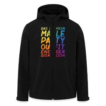 This is my Malle Party Outfit - Men’s Recycled Softshell Jacket by Stanley/Stella - black - Front - AI Model Male 185 light (185cm)