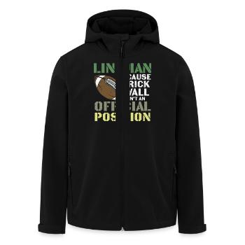 Lineman Football Wall Joke Design - Veste softshell homme en polyester recyclé Stanley/Stella - noir - Devant - AI Model Male 185 light (185cm)