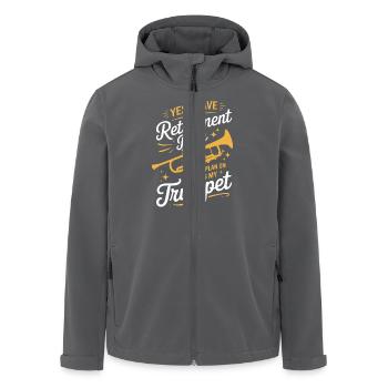 Trompete Ruhestand Trompetenspieler - Recycelte Männer Softshell-Jacke von Stanley/Stella - Anthrazit - Vorne - AI Model Male 185 light (185cm)