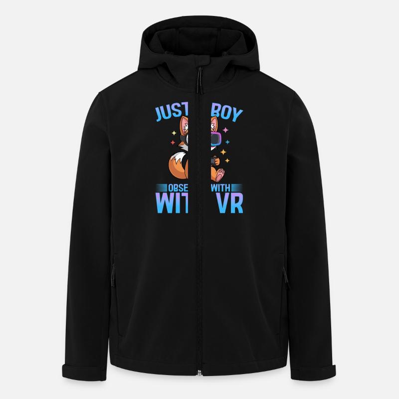 Gaming Fox VR Gamer - Men’s Recycled Softshell Jacket by Stanley/Stella - black