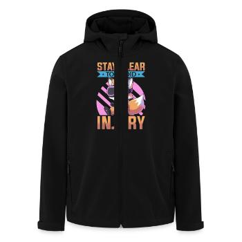 Gaming Fox VR Gamer - Recycelte Männer Softshell-Jacke von Stanley/Stella - Schwarz - Vorne - AI Model Male 185 light (185cm)