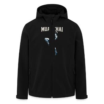Boxe Muay Thai - Veste softshell homme en polyester recyclé Stanley/Stella - noir - Devant - AI Model Male 185 light (185cm)