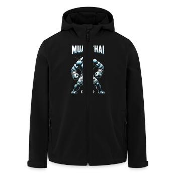 Muay Thai Boxing - Men’s Recycled Softshell Jacket by Stanley/Stella - black - Front - AI Model Male 185 light (185cm)