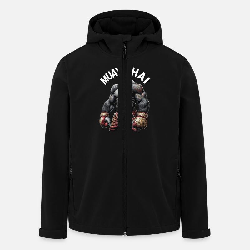 Boxe Muay Thai - Veste softshell homme en polyester recyclé Stanley/Stella - noir