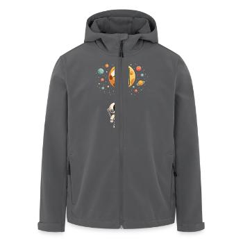 Cute Astronaut 11th Birthday Boy Outer Space - Men’s Recycled Softshell Jacket by Stanley/Stella - anthracite - Front - AI Model Male 185 light (185cm)