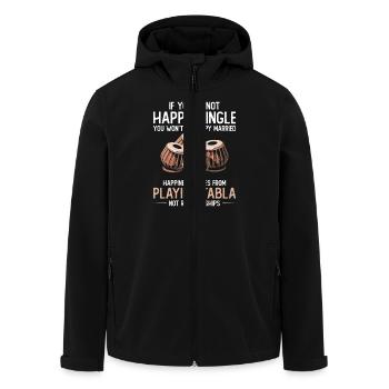 Si vous n’êtes pas un célibataire heureux, vous - Veste softshell homme en polyester recyclé Stanley/Stella - noir - Devant - AI Model Male 185 light (185cm)