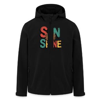Sun Shine - super sommer design - Recycelte Männer Softshell-Jacke von Stanley/Stella - Schwarz - Vorne - AI Model Male 185 light (185cm)