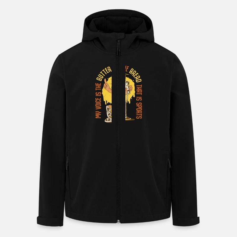 Commentateur Présentateur sportif - Veste softshell homme en polyester recyclé Stanley/Stella - noir