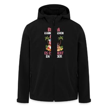I'm there it can start, it escalates again anyway - Men’s Recycled Softshell Jacket by Stanley/Stella - black - Front - AI Model Male 185 light (185cm)