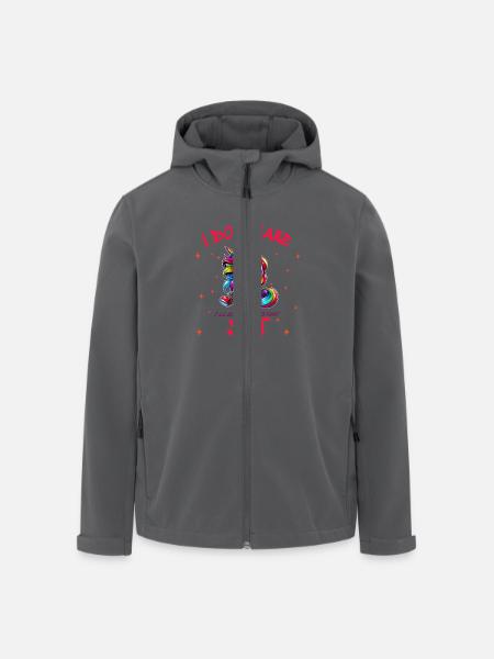 I Don't Care Unicorn Statement design - Men’s Recycled Softshell Jacket by Stanley/Stella - black