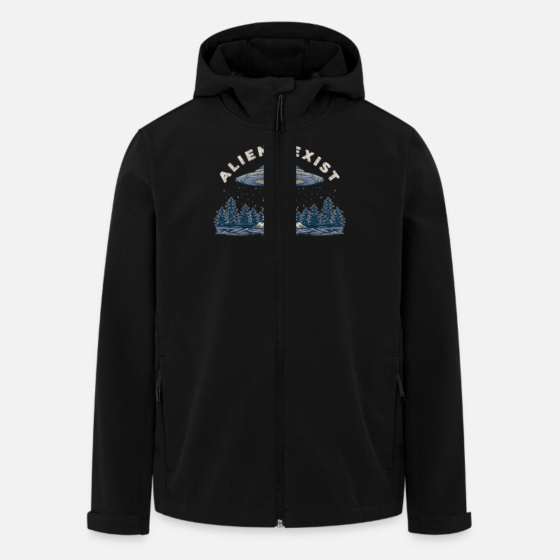 Alien UFO Abduction Cabin - Men’s Recycled Softshell Jacket by Stanley/Stella - black