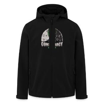 Alien Conspiracy Theory Design - Men’s Recycled Softshell Jacket by Stanley/Stella - black - Front - AI Model Male 185 light (185cm)