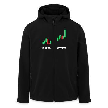 Is it monday yet? Stock Market Exchange Trader - Men’s Recycled Softshell Jacket by Stanley/Stella - black - Front - AI Model Male 185 light (185cm)