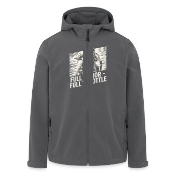 Christian Biker Full Armor Full Throttle - Men’s Recycled Softshell Jacket by Stanley/Stella - anthracite - Front - AI Model Male 185 light (185cm)