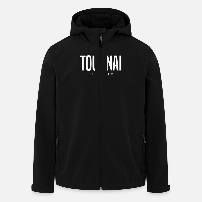 Tournai, Belgique - Veste softshell homme en polyester recyclé Stanley/Stella - noir