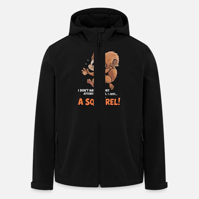 ADHS? Oh schau, ein Eichhörnchen! - Recycelte Männer Softshell-Jacke von Stanley/Stella - Schwarz