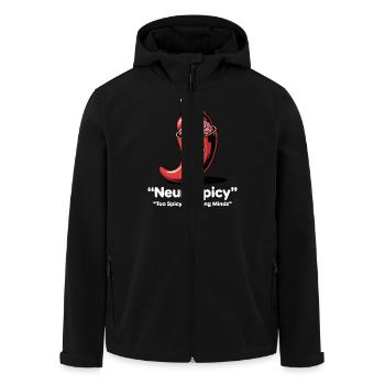 Neuro Spicy – Too spicy for boring minds - Men’s Recycled Softshell Jacket by Stanley/Stella - black - Front - AI Model Male 185 light (185cm)