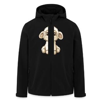 kleines Schaf - Recycelte Männer Softshell-Jacke von Stanley/Stella - Schwarz - Vorne - AI Model Male 185 light (185cm)