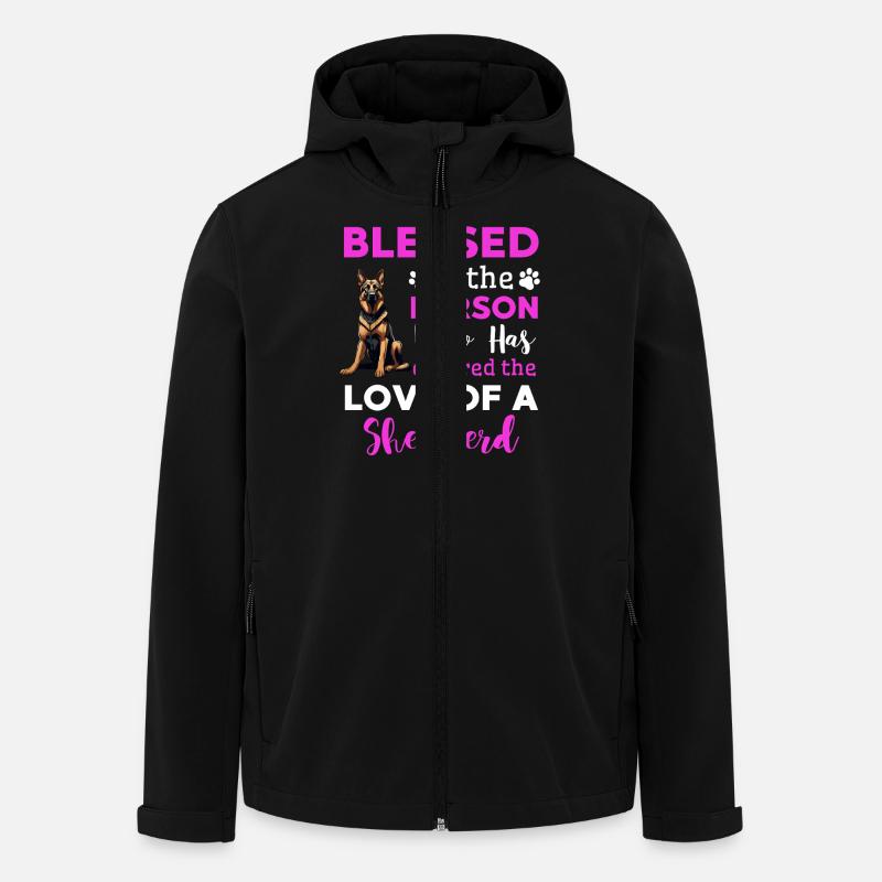 Deutscher Schäferhund Hunde Spruch - Recycelte Männer Softshell-Jacke von Stanley/Stella - Schwarz