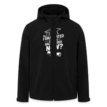 Schulabschluss Spruch Abitur Humor - Recycelte Männer Softshell-Jacke von Stanley/Stella - Schwarz - Vorne - AI Model Male 185 light (185cm)