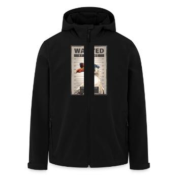 Rouleau de poisson voleur de mouette - Veste softshell homme en polyester recyclé Stanley/Stella - noir - Devant - AI Model Male 185 light (185cm)