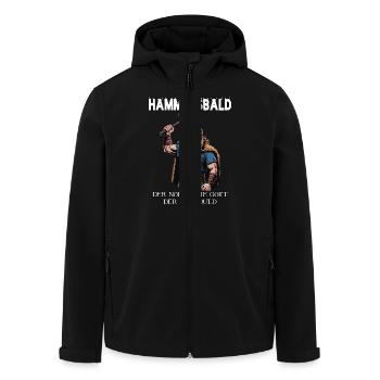Hammersbald – Norse God of Impatience - Men’s Recycled Softshell Jacket by Stanley/Stella - black - Front - AI Model Male 185 light (185cm)