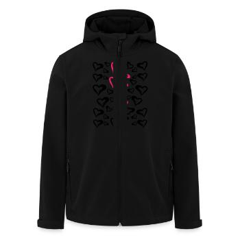 Herzen - Recycelte Männer Softshell-Jacke von Stanley/Stella - Schwarz - Vorne - AI Model Male 185 light (185cm)