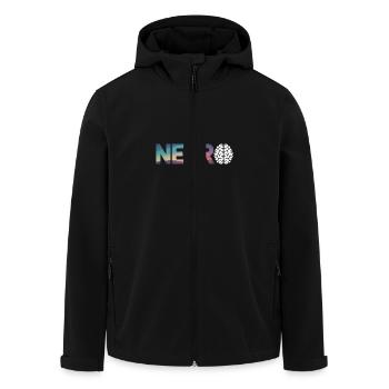 Neuro Brain Design für Wissenschaftsbegeisterte - Recycelte Männer Softshell-Jacke von Stanley/Stella - Schwarz - Vorne - AI Model Male 185 light (185cm)