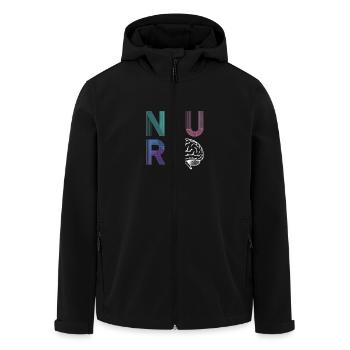 Neuro Brain Design für Wissenschaftsbegeisterte - Recycelte Männer Softshell-Jacke von Stanley/Stella - Schwarz - Vorne - AI Model Male 185 light (185cm)