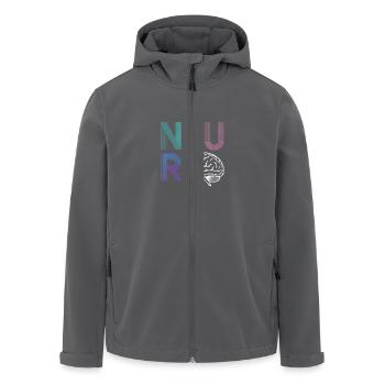 Neuro Brain Design for Science Enthusiasts - Men’s Recycled Softshell Jacket by Stanley/Stella - anthracite - Front - AI Model Male 185 light (185cm)