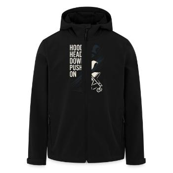 Nursery Dad Fatherhood Pride - Men’s Recycled Softshell Jacket by Stanley/Stella - black - Front - AI Model Male 185 light (185cm)
